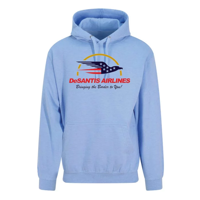 DeSantis Airlines Funny Political Meme Ron DeSantis Unisex Surf Hoodie