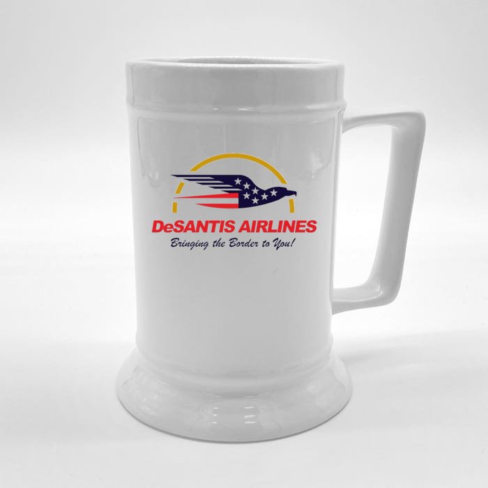 DeSantis Airlines Funny Political Meme Ron DeSantis Front & Back Beer Stein