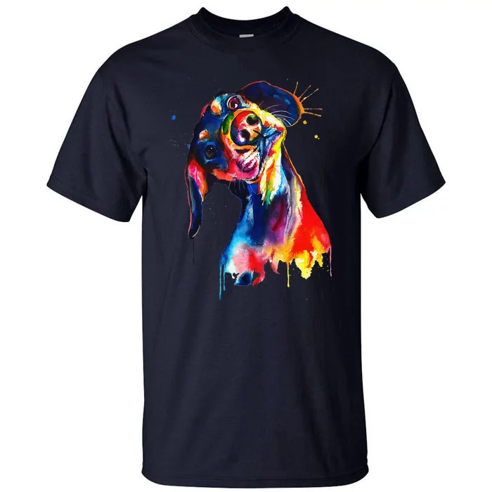 Dachshund Artistic Funny Dog Cute Sweet Gift Birthday Tall T-Shirt