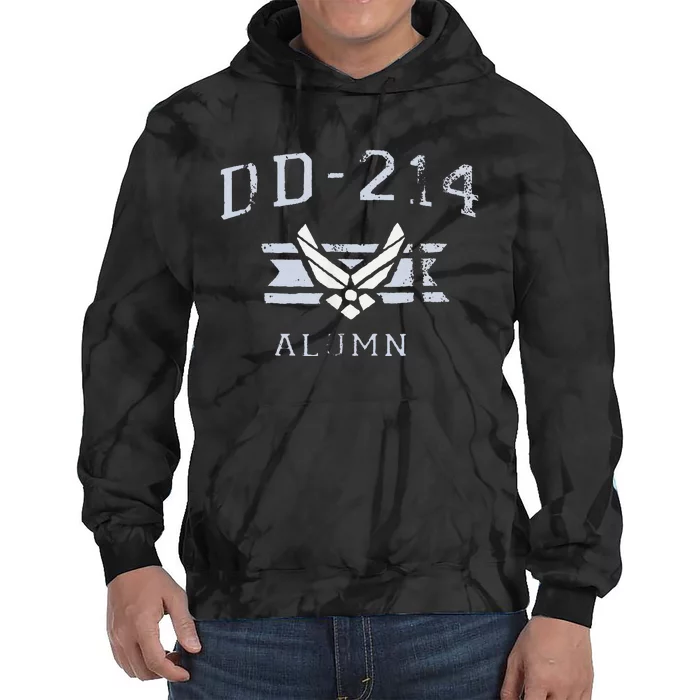 Dd214 Ai.R. Force Alumni Usaf Veteran Tie Dye Hoodie