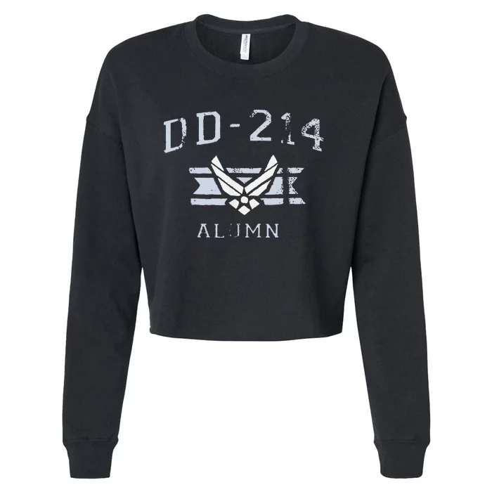 Dd214 Ai.R. Force Alumni Usaf Veteran Cropped Pullover Crew