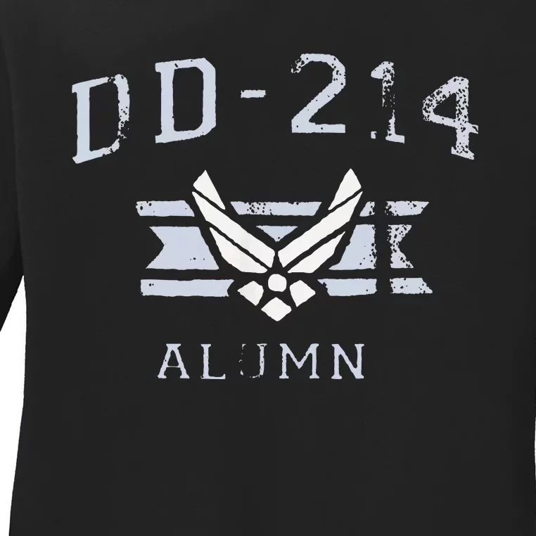 Dd214 Ai.R. Force Alumni Usaf Veteran Ladies Long Sleeve Shirt