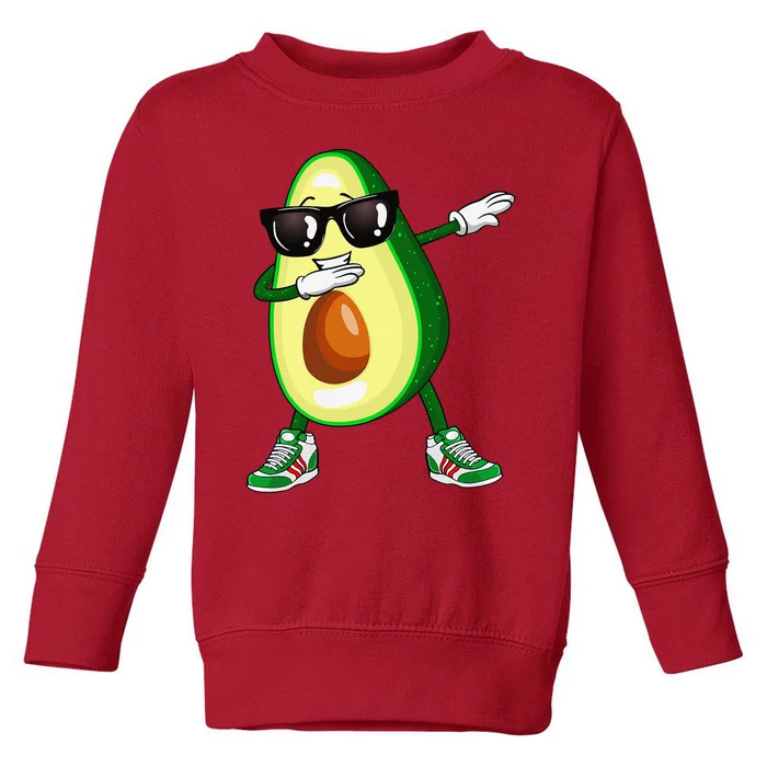 Dabbing Avocado Funny Vegan Food Lover Toddler Sweatshirt