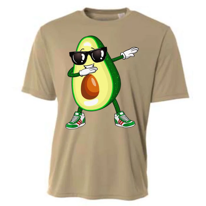 Dabbing Avocado Funny Vegan Food Lover Cooling Performance Crew T-Shirt