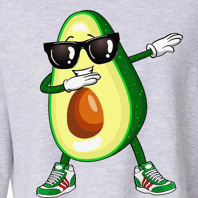 Dabbing Avocado Funny Vegan Food Lover Cropped Pullover Crew