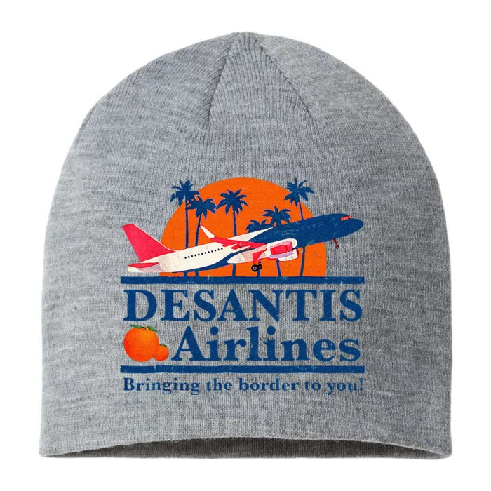 DeSantis Airlines Funny Political Meme Ron DeSantis Governor 8 1/2in Sustainable Knit Beanie