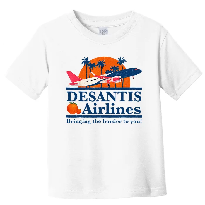 DeSantis Airlines Funny Political Meme Ron DeSantis Governor Toddler T-Shirt