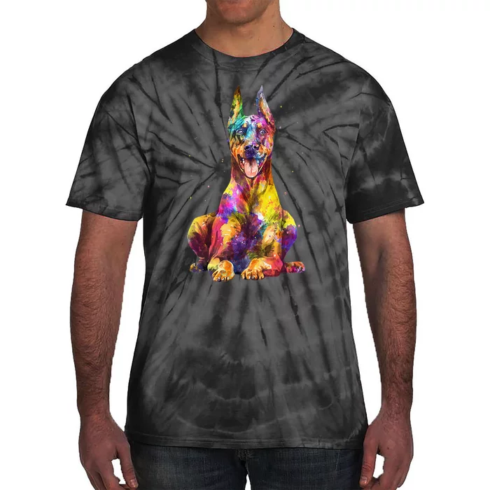 Doberman Art For  Dobie Doberman Pinscher Lover Tie-Dye T-Shirt