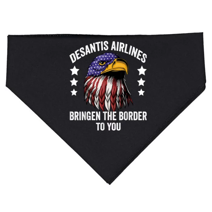 DeSantis Airlines Funny Political Meme DeSantis Airlines USA-Made Doggie Bandana