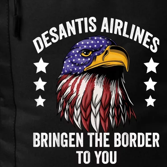 DeSantis Airlines Funny Political Meme DeSantis Airlines Daily Commute Backpack