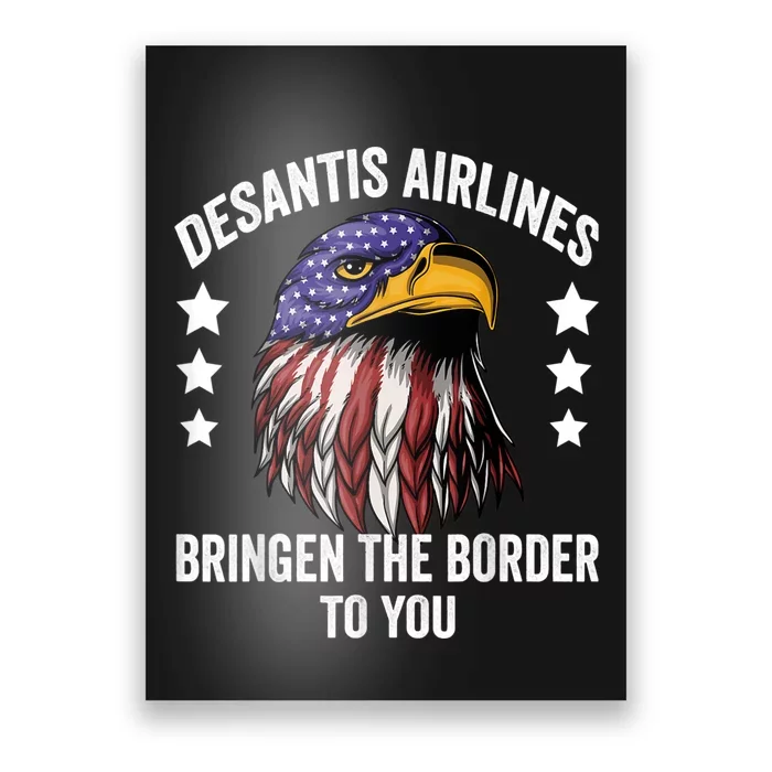 DeSantis Airlines Funny Political Meme DeSantis Airlines Poster