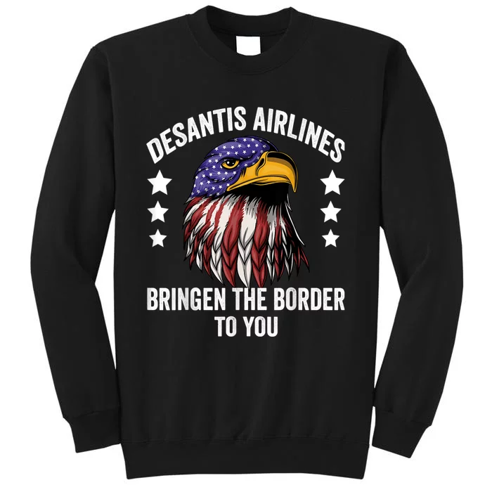 DeSantis Airlines Funny Political Meme DeSantis Airlines Tall Sweatshirt