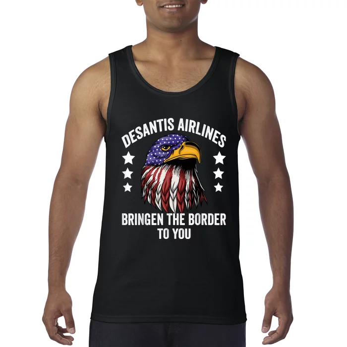 DeSantis Airlines Funny Political Meme DeSantis Airlines Tank Top