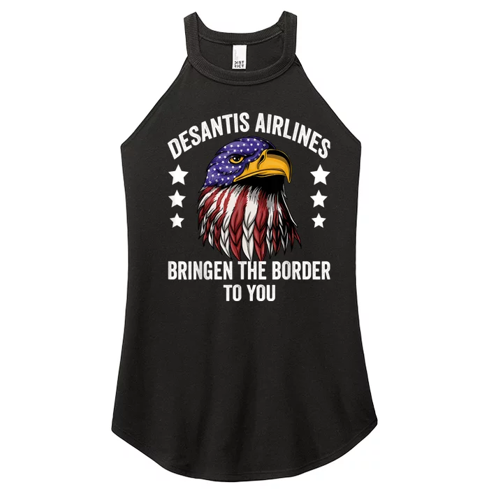 DeSantis Airlines Funny Political Meme DeSantis Airlines Women’s Perfect Tri Rocker Tank