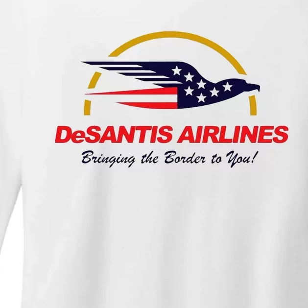 Desantis Airlines Funny Political Meme Ron Desantis Womens CVC Long Sleeve Shirt