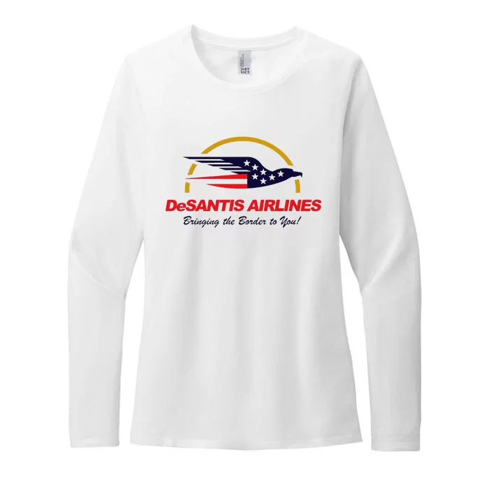 Desantis Airlines Funny Political Meme Ron Desantis Womens CVC Long Sleeve Shirt