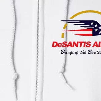 Desantis Airlines Funny Political Meme Ron Desantis Full Zip Hoodie