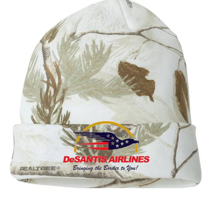 DeSantis Airlines Funny Political Meme Ron DeSantis Kati - 12in Camo Beanie