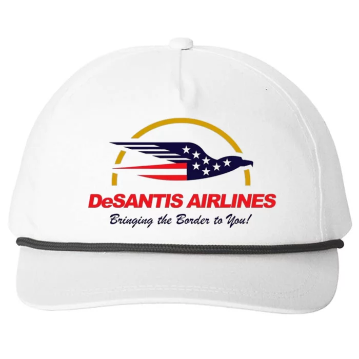 DeSantis Airlines Funny Political Meme Ron DeSantis Snapback Five-Panel Rope Hat