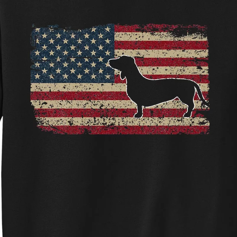 Dachshund America Flag Patriotic Weiner Dog Gift Sweatshirt