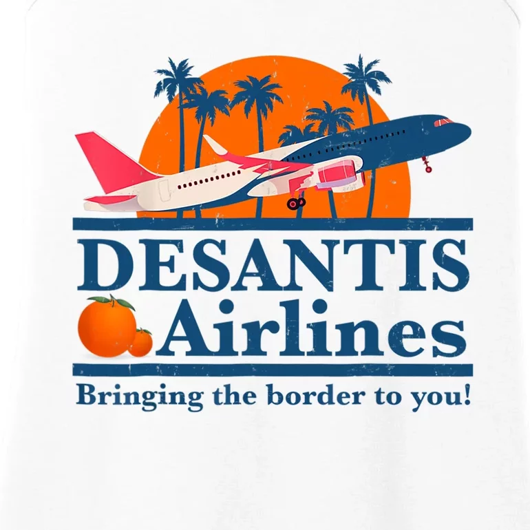 DeSantis Airlines Funny Political Meme Ron DeSantis Governor Ladies Essential Tank