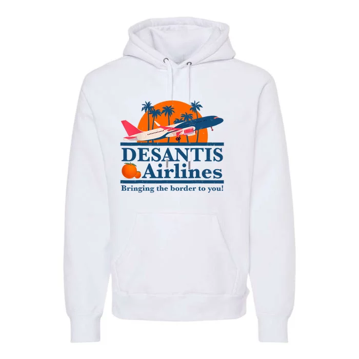 DeSantis Airlines Funny Political Meme Ron DeSantis Governor Premium Hoodie