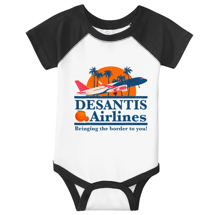 DeSantis Airlines Funny Political Meme Ron DeSantis Governor Infant Baby Jersey Bodysuit