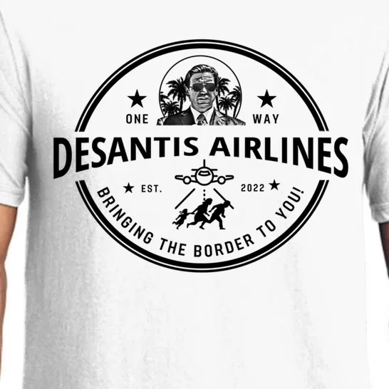 DeSantis Airlines Funny Badge Political Meme Ron DeSantis Pajama Set