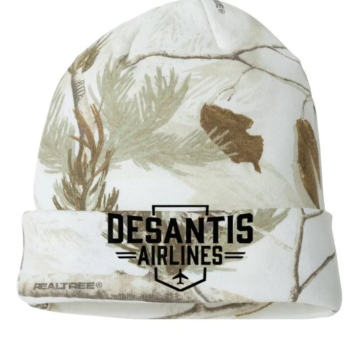 Desantis Airlines Funny Political Meme Ron Desantis Kati - 12in Camo Beanie