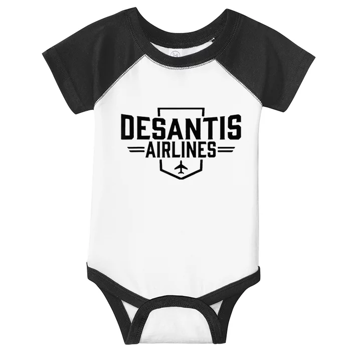 Desantis Airlines Funny Political Meme Ron Desantis Infant Baby Jersey Bodysuit