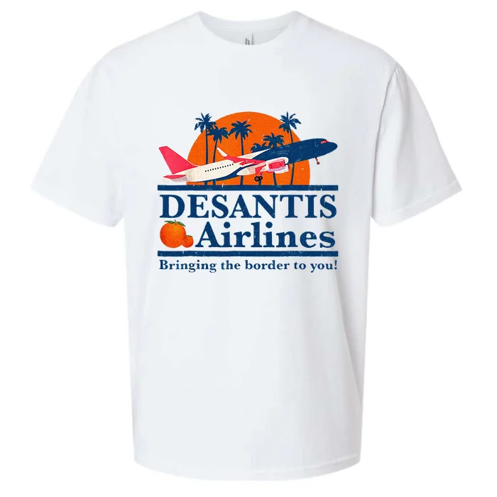 DeSantis Airlines Funny Political Meme Ron DeSantis Governor Sueded Cloud Jersey T-Shirt