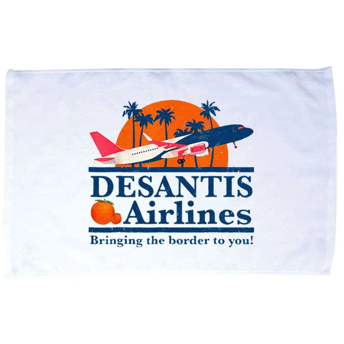 DeSantis Airlines Funny Political Meme Ron DeSantis Governor Microfiber Hand Towel