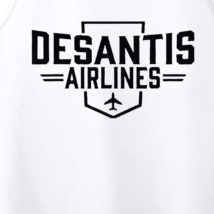 DeSantis Airlines Funny Political Meme Ron DeSantis Performance Tank