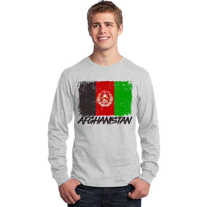 Distressed Afghanistan Flag Tall Long Sleeve T-Shirt