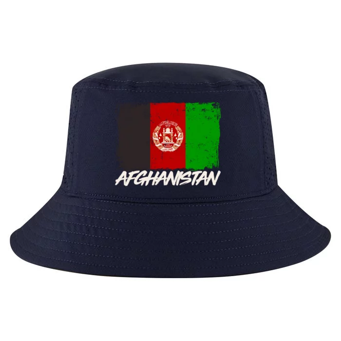 Distressed Afghanistan Flag Cool Comfort Performance Bucket Hat