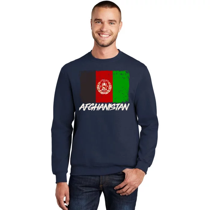 Distressed Afghanistan Flag Tall Sweatshirt