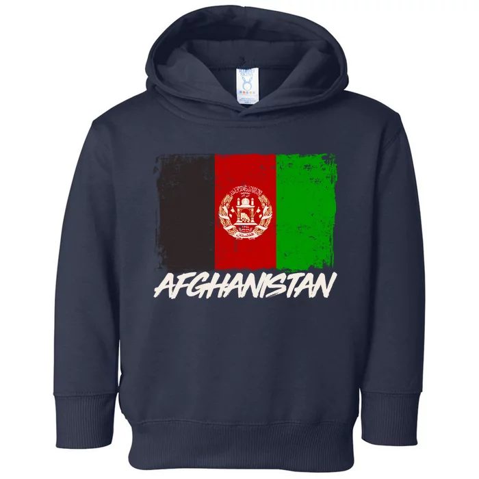 Distressed Afghanistan Flag Toddler Hoodie