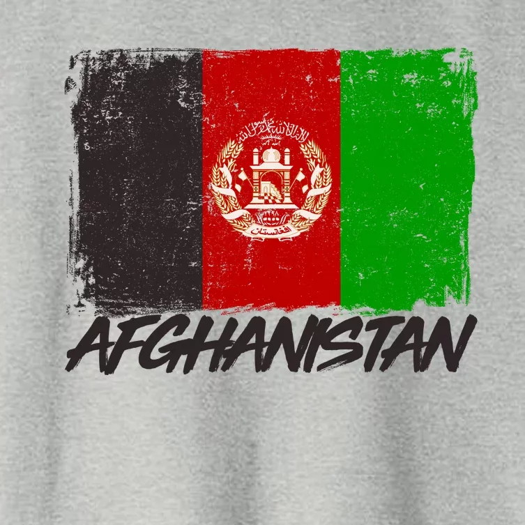 Distressed Afghanistan Flag Women's Crop Top Tee