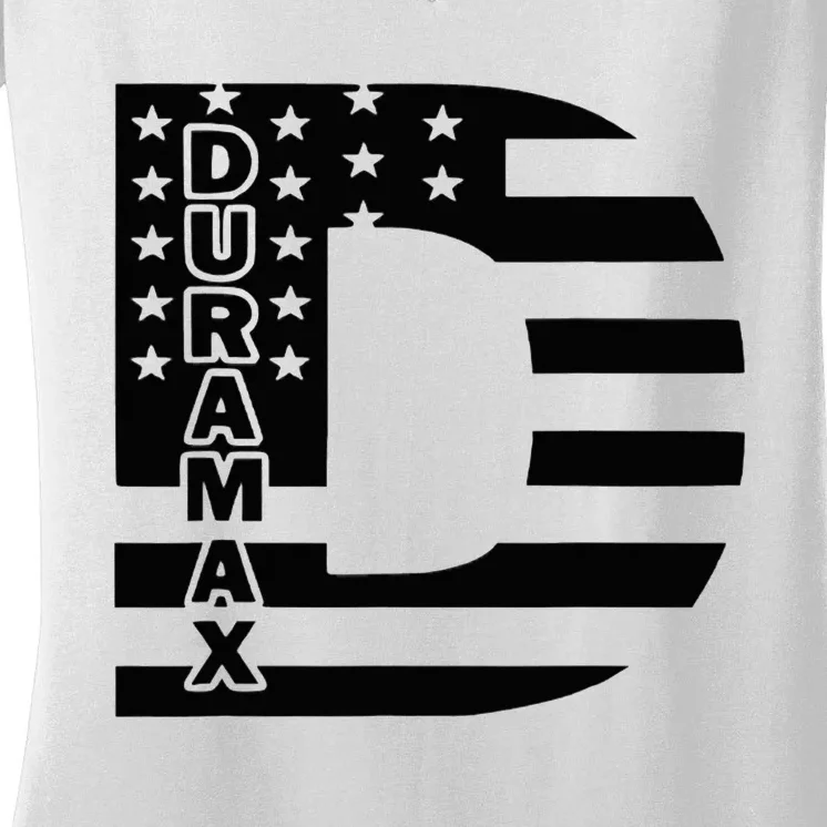 Duramax American Flag Women's V-Neck T-Shirt