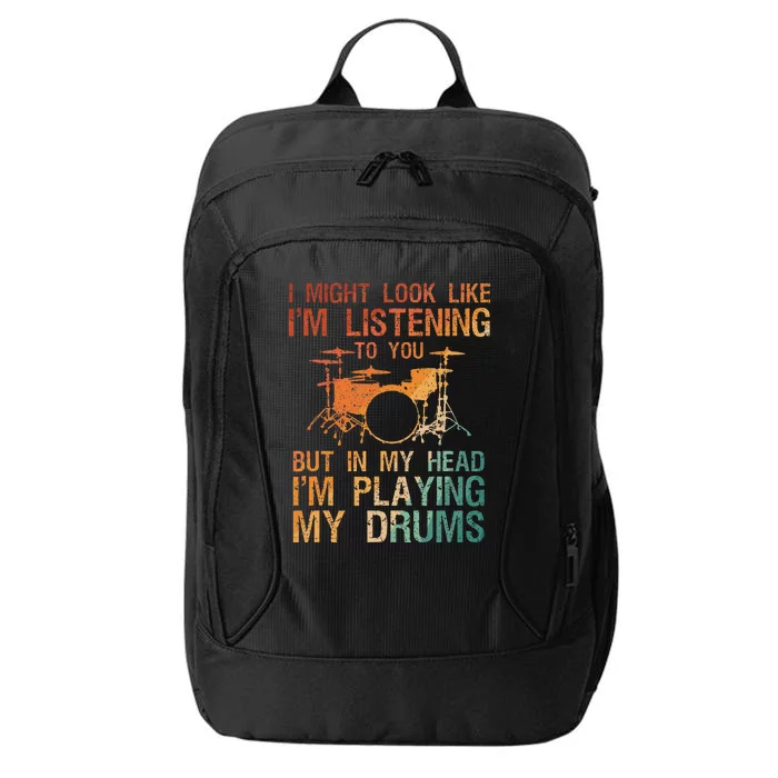 Drummer Art For Women Drum Player City Backpack