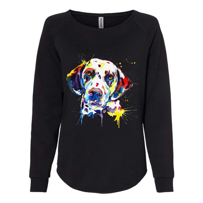 Dalmatian Artistic Funny Dog Cute Sweet Gift Birthday Womens California Wash Sweatshirt