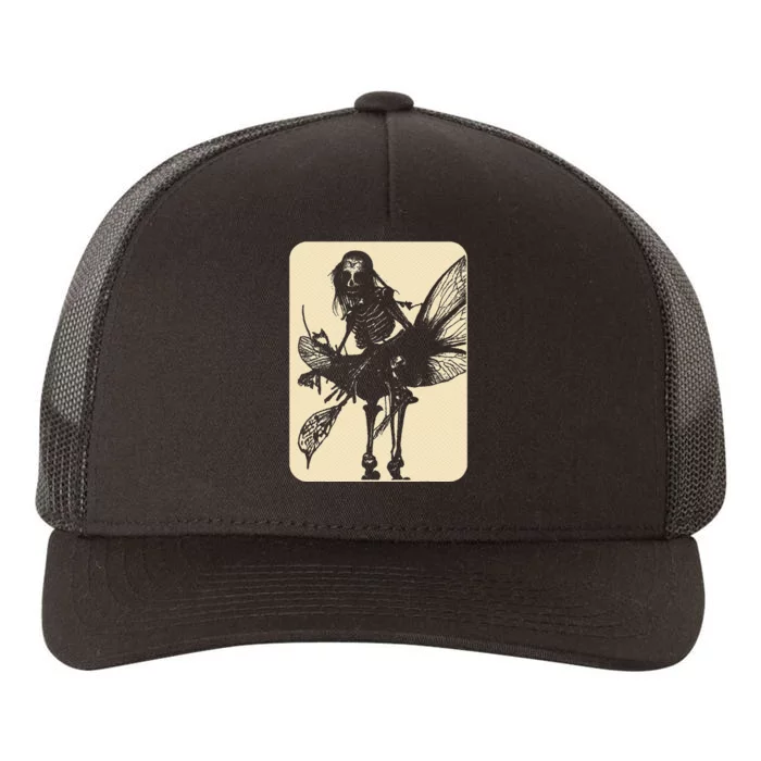 Dark Art Fairycore Butterfly Skeleton Yupoong Adult 5-Panel Trucker Hat