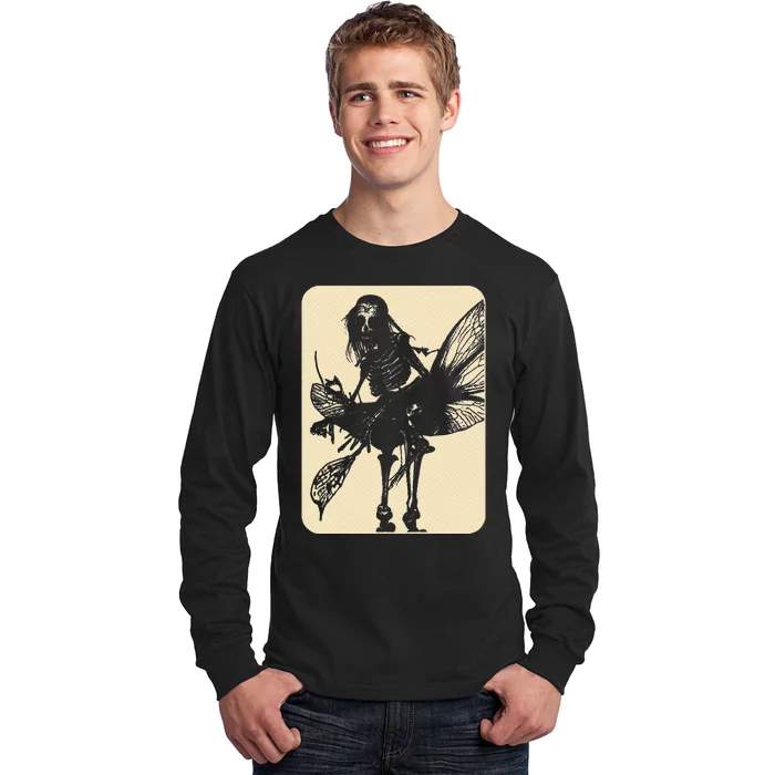 Dark Art Fairycore Butterfly Skeleton Long Sleeve Shirt