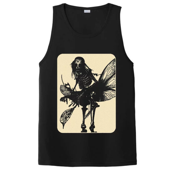 Dark Art Fairycore Butterfly Skeleton Performance Tank