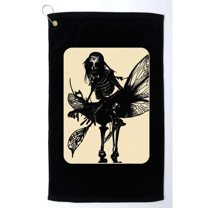 Dark Art Fairycore Butterfly Skeleton Platinum Collection Golf Towel