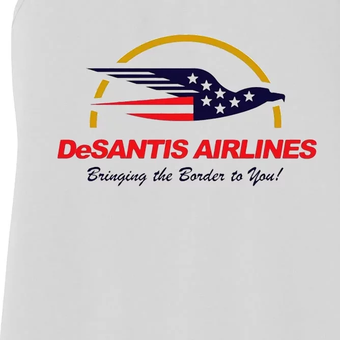 Desantis Airlines Funny Political Meme Ron Desantis Women's Racerback Tank