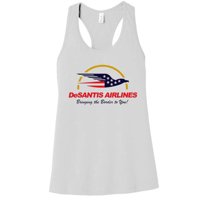 Desantis Airlines Funny Political Meme Ron Desantis Women's Racerback Tank