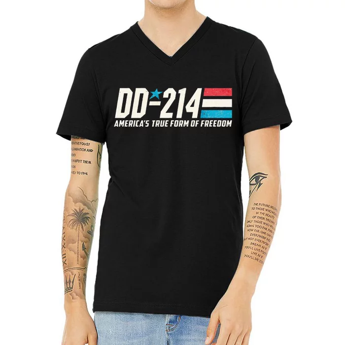 Dd214 Armed Forces Military Alumni V-Neck T-Shirt