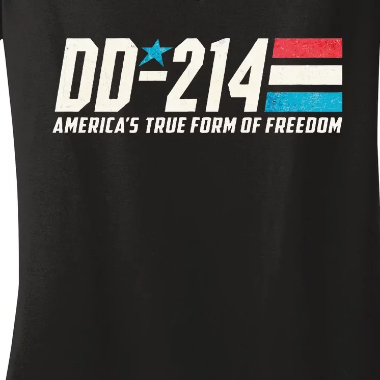 Dd214 Armed Forces Military Alumni Women's V-Neck T-Shirt