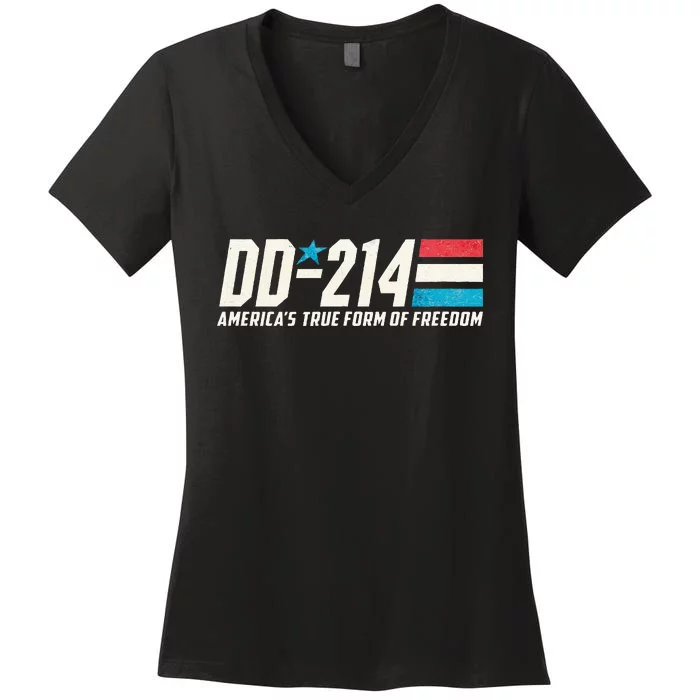 Dd214 Armed Forces Military Alumni Women's V-Neck T-Shirt